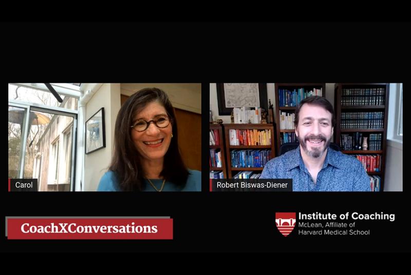 Video Still of Carol Kauffman and Robert Biswas-Diener