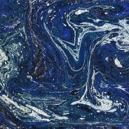 Genocide or Failure to Gel Blue and White Marbled pattern