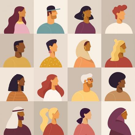 What to do about our biases Squares of multi-cultural people